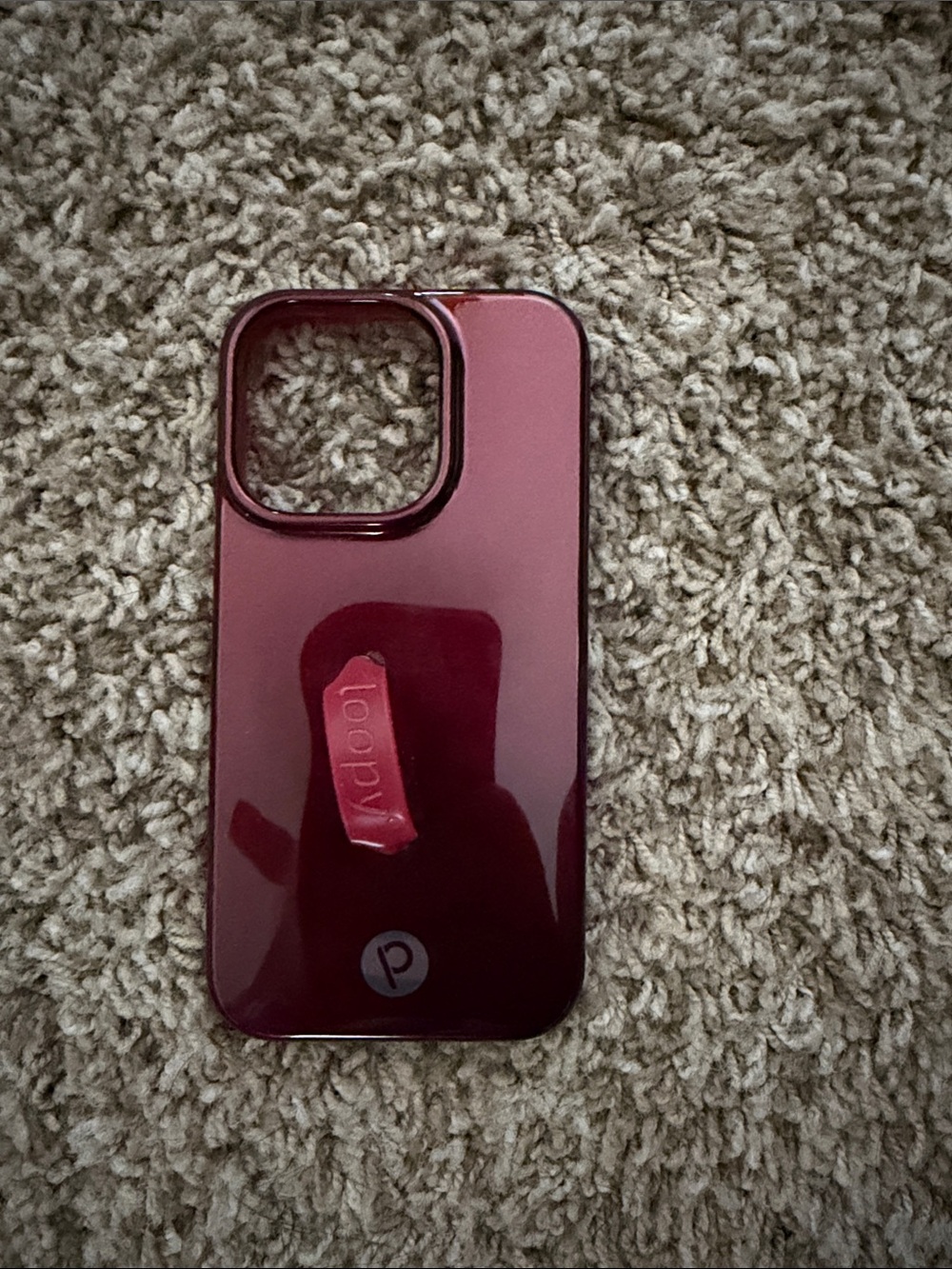 Loopy Case Burgundy Phone Case with Integrated Loop